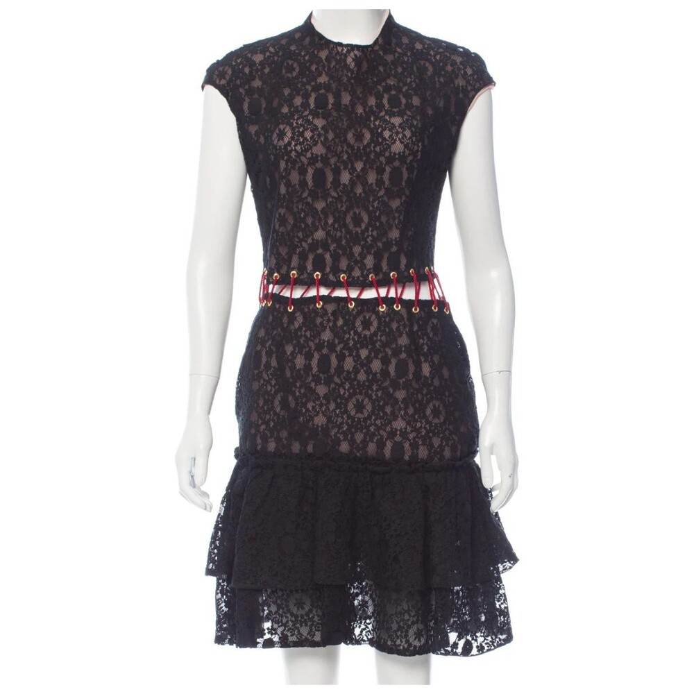 Sandra Mansour FW 2016 Black Lace Mini Dress Womens EU 36 US 0 XS NWT MSRP $1850 - Picture 1 of 16